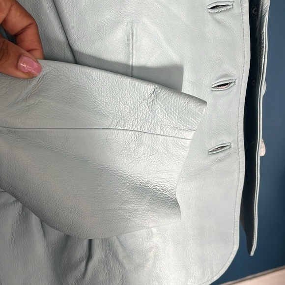 Spiegel Leather Light Blue Jacket - Picture 8 of 10